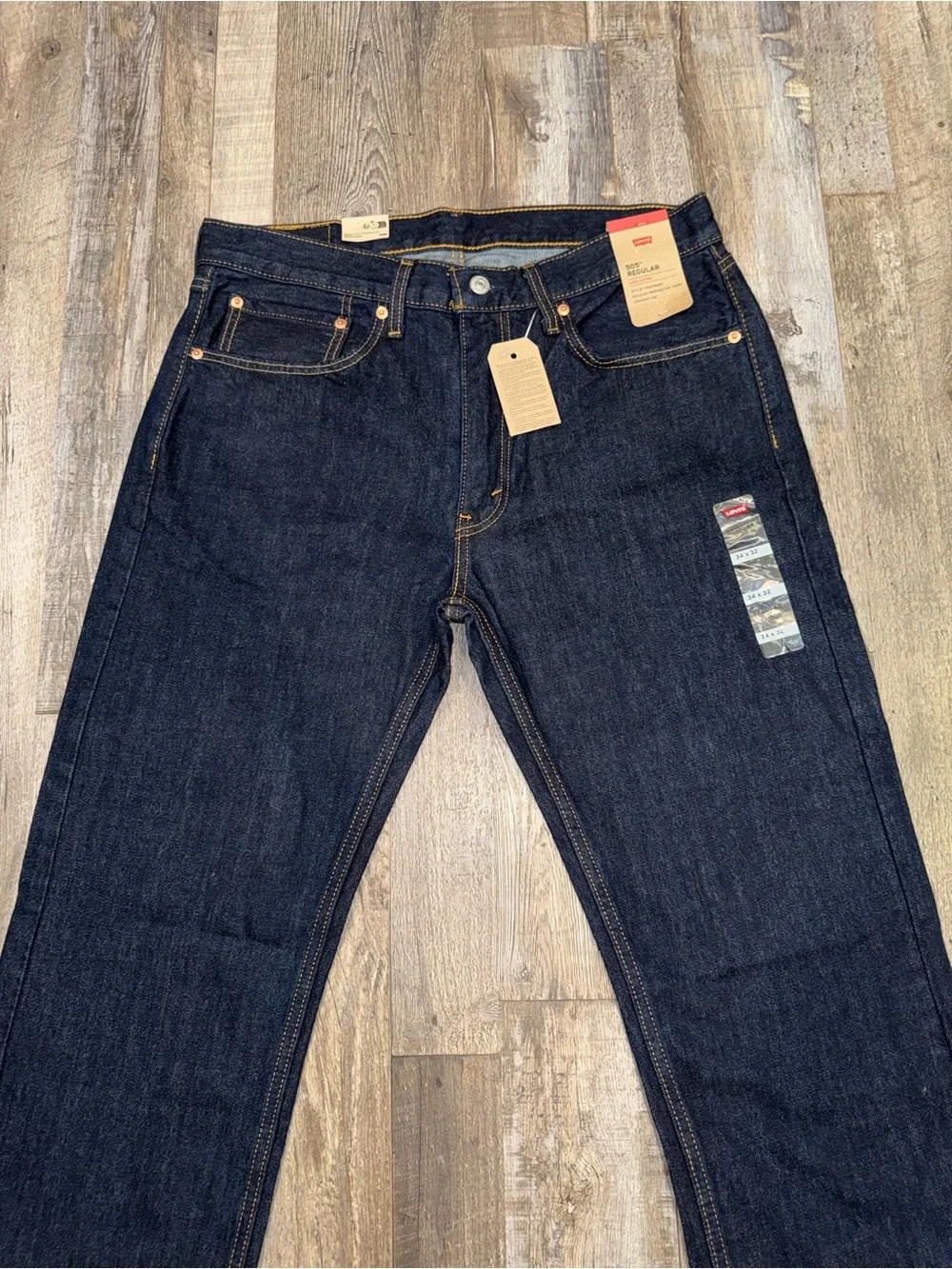Men's Levi Strauss 505 Regular Fit Dark Indigo Jeans